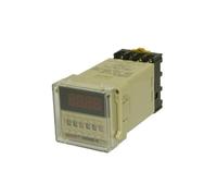 DH48S-S Contador de relé temporizador SPDT de ciclo repetitivo de 0,1 s a 99 h con zócalo/base, alimentación AC110 V/220 V/380 V/36 V, alimentación DC24 V/12 V. Relé temporizador digital.(24V)
