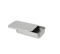 DHAEY 50 unids/Pack Metal Rectangular vacío Mini Caja de Lata para joyería pastilleros portátil pequeño contenedor de cosméticos Caja de Almacenamiento para Caramelo-Plata