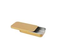 DHAEY 50 unids/Pack Metal Rectangular vacío Mini Caja de Lata para joyería pastilleros portátil pequeño contenedor de cosméticos Caja de Almacenamiento para Caramelo-Oro