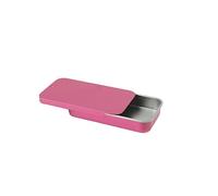 DHAEY 50 unids/Pack Metal Rectangular vacío Mini Caja de Lata para joyería pastilleros portátil pequeño contenedor de cosméticos Caja de Almacenamiento para Candy-Rose Red