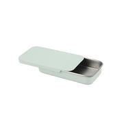 DHAEY 50 unids/Pack Metal Rectangular vacío Mini Caja de Lata para joyería pastilleros portátil pequeño contenedor cosmético Caja de Almacenamiento para Caramelo-Verde