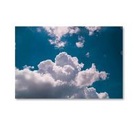 DHAEY Cuadro Moderno en Lienzo Cielo. Imagen de nubes de cielo blanco de verano. Paisajes Naturales Cuadros Decoracion Dormitorios Oficina Pasillo 80x120cm Solo lienzo