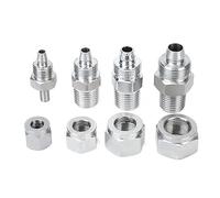 DHAEY SeroNi Conector de Tubo de Aire for Manguera neumática de Acero Inoxidable 304, 4 Uds., 1/8, 1/4, 3/8, 1/2, Rosca BSP, Accesorios de tubería de liberación rápida(OD 6 - ID 4mm,1/8")