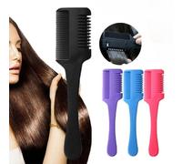 Dhanishka 6 peines de afeitar, peine cortador de pelo, tijeras de corte de doble cara, cuchillas de afeitar de doble filo, peine delgado para adelgazar el cabello, herramienta de corte de pelo, verde