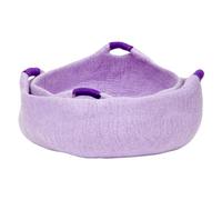 Dharma Dog Karma Cat, Cesta, Modelo de Asas cómodas para Perros y Gatos, Ideal para Interiores y Exteriores, Color púrpura, Talla S (36 x 36 x 10 cm)