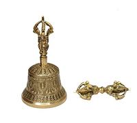 Dharma Store - Juego de campana de meditación budista tibetana y Dorje