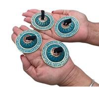 dharmaobjects danza del vientre Om Namah Pro dedo Zills o platillos, azul