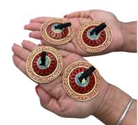 dharmaobjects danza del vientre Om Namah Pro dedo Zills o platillos, rojo
