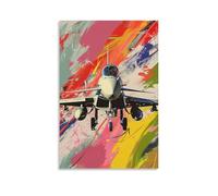 DHBANEIOK Aviones de combate Cuadro Lienzo Pintura - Cuadros Abstractos Pintura Al Óleo Pintura De Lienzo, Impresiones Sobre Lienzo, Cuadros Decoracion 20x30inch(50x75cm)
