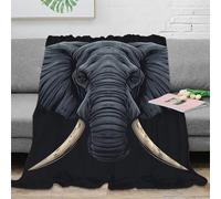 DHBANEIOK Elefantes Manta Cálida Mantas De Moda Impresas En 3D Ropa De Cama Ornamental Manta De Cama Súper Suave Y Cálida Sofás, Sillas, Adultos Y Niños 80x90inch(200x230cm)