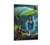 DHBANEIOK Hada bajo la lluvia Cuadro En Lienzo Cuadros Decoracion Pinturas Murales Cuadros Modernos Impresiones De Lienzo Para Sala De Estar Decoración De Dormitorio 16x24inch(40x60cm)