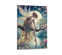 DHBANEIOK Hada bajo la luna Cuadro En Lienzo Cuadros Decoracion Pinturas Murales Pintura Poster Impresiones De Lienzo Para Sala De Estar Decoración De Dormitorio 08x12inch(20x30cm)