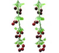 DHER Falso ajo Colgante Artificial Guirnalda de Vegetales de imitación Hogar Cocina Jardín Decoración Interior Realista Falso Vegetal Decoración Foto Prop Colgante Vegetal Decoración (#9)