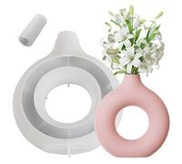 DHER Moldes De Resina Para Floreros Moldes De Resina Epoxi Para Floreros Jarrones Para JarróN Diy Con Tubo De Ensayo Epoxi De Cristal Creativo (Molde de jarrón círculo)