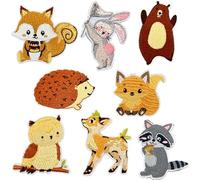 DHER Parche termoadhesivo parches de bordado de fútbol Parches Ropa Termoadhesivos 8 Piezas Estilo Deportivo Ropa Bordado Iron-On Tela Pegatina Accesorios Moda Parche Pegatinas para Chaquetas (D)