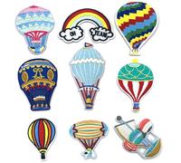 DHER Parche termoadhesivo parches de bordado de fútbol Parches Ropa Termoadhesivos 9 Piezas Estilo Deportivo Ropa Bordado Iron-On Tela Pegatina Accesorios Moda Parche Pegatinas para Chaquetas (C)