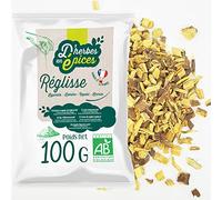 D'HERBES EN EPICES | Infusion relajante regaliz palo ecologico 100g | Infusiones regalo | Certificado ecológico | Caja infusiones raíz de regaliz pura