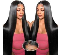 Dheridy Pelucas de cabello humano sin pegamento, prearrancadas, 230 g, lacio, sin pegamento, 100% para mujeres negras, 210 % de densidad, 210 % de densidad, para mujeres negras, nudos pequeños, cierre
