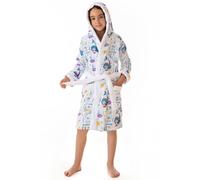 DHESTIA HOME - Albornoz Infantil de Terciopelo 100% Algodón Diseño Estampado Sirenitas - Color ÚNICO, Talla Talla 2/4 Años