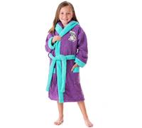 DHESTIA HOME Albornoz Infantil Niña Algodón Natural 100% Capucha y Bolsillos Dream Big Color MORADO Talla 6_years