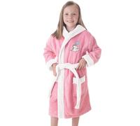 DHestia Home Albornoz Infantil Niña con Capucha y Bolsillos 100% Algodón New Unicorn TALLA 6 a 8 AÑOS