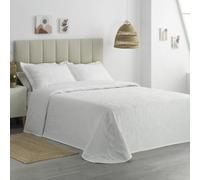 DHESTIA HOME - Colcha Bouti Elegante Floral Cama Matrimonio Donosti Color Blanco Talla Cama 180/200