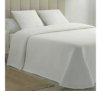 DHESTIA HOME - Colcha Piqué Aitana Blanca Calidad Hotel Tejido Polialgodón Color Blanco Talla 190x270 cm