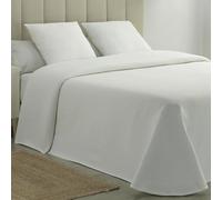 DHESTIA HOME - Colcha Piqué Aitana Blanca Calidad Hotel Tejido Polialgodón - Color Blanco, Talla 240x270 cm