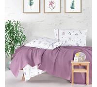 DHESTIA HOME - Colcha Piqué Multiusos Nido Abeja 100% Algodón para Cama Metali de Sibiles Color Lavanda Talla 190x240 cm