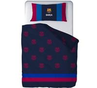 DHESTIA HOME F.C. Barcelona Juego de Funda Nórdica para Cama 90 y Cama 105 del Barça con Funda de Almohada.