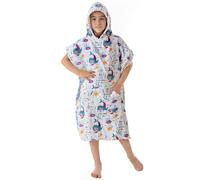 DHESTIA HOME - Poncho Infantil de Terciopelo 100% Algodón Diseño Estampado Sirenitas - Color ÚNICO, Talla Talla 8/11 años
