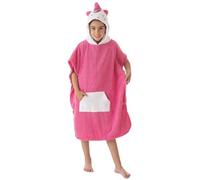 DHESTIA HOME - Poncho Infantil Tejido 100% Algodón Natural Modelo Sleep Unicorn - Color FUCSIA, Talla Talla 5/7 años
