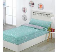 DHESTIA HOME - Saco Nordico 4 Estaciones Bajera Ajustable con Cremallera y Fuelle Stars Agua Color Agua Talla Cama 90