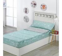 DHESTIA HOME - Saco Nórdico con Cremallera Cama Infantil Estrellas Stars Relleno Incluido Color Agua Talla Cama 90
