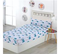 DHESTIA HOME Saco Nórdico con Cremallera para Cama 90 Infantil y Cama 105 Nubes Agua Color Único Talla Cama 105