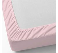 DHestia - Sábanas Bajeras con Esquinas Elásticas Ajustables Poli Algodón (105x190/200 cm, Rosa)