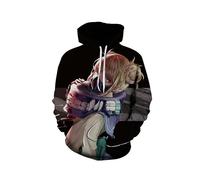 (DHF5J250117F-S)Kamado Nezuko Sudadera con capucha Anime Demon Slayer Kimetsu No Yaiba Sudaderas con