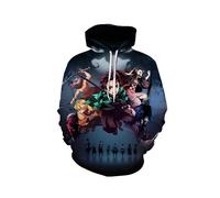 (DHF5J250117G-XXL) Sudadera con capucha Kamado Nezuko Anime Demon Slayer Kimetsu No Yaiba Sudaderas
