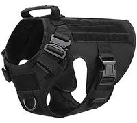DHGTEP Arnés Anti Tirón para Perros Grandes Arnés Militar Táctico para Perros Pastor Alemán Doberman Labrador Producto de Entrenamiento para Perros de Servicio (Color : Black, Size : S)