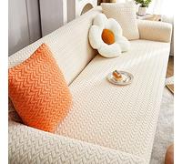 DHGTEP Funda Sofa 3 Plazas Ajustable Fundas para Sofá Chaise Longue Elasticas Funda Sofa 1/2/3/4 Plaza Terciopelo para Disimular el Desgaste y Dar un Nuevo Aspecto (Color : V, Size : 190-230cm)