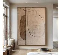 DHHXY Gran cuadro minimalista marrón en lienzo, impresión XXL, arte en yeso, tonos tierra, arte de pared, cuadro abstracto en lienzo, decoración de pared, 80 x 120 cm, sin marco