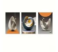 DHHXY Modernos pósteres de pared con impresiones en lienzo, pinturas geométricas abstractas sobre lienzo, arte de pared para sala de estar, dormitorio (40x60cmx3/Gallery Wrap)