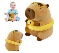 DHINCHANSAIB Kawaii Capibara - Peluche Suave con Mochila en Forma de Tortuga, Regalo para niños y niñas, Peluche y cojín para Juguetes, agradables (Style 3)
