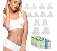 DHinkyoung 12 tapones para ombligo para adultos, de silicona suave, entrenador de ombligo con cintas para liposucción