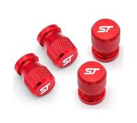 DHJKCBH 4 Piezas Aluminio Coche Tapas para Válvulas para Ford Focus ST STLine Mondeo Tapones Rueda Coche mit Sello Accesorios,A