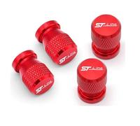 DHJKCBH 4 Piezas Aluminio Coche Tapas para Válvulas para Ford ST Focus 2 3 Mondeo Fiesta Kuga MK2 MK3 MK4 Tapones Rueda Coche mit Sello Accesorios,E