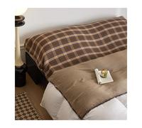 DHJKFU 2en1 Saco de Dormir Ligero Algodón de Doble Capa de Gasa 130x210cm a 210x210cm Saco Sábana Ligera y Sábana de Viaje Compacto(Coffee,160x210cm - 63"x82")