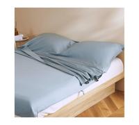 DHJKFU Sábana Saco de Dormir 80x210cm a 200x210cm Algodón de Doble Capa de Gasa Saco Sábanas Ultraligero Sábana de Viaje Compacto(Blue,180x210cm-70 x82)