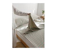 DHJKFU Sábana Saco de Dormir Ligero Algodón Lavado 80x210cm a 200x210cm Sábana de Viaje para Adultos Suave para Hotel Albergues Camping(Pink-Green,160x210cm-63 x82)