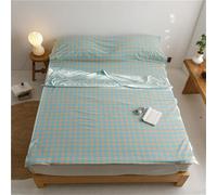 DHJKFU Sábana Saco de Dormir Ligero Algodón Lavado 80x210cm a 200x210cm Sábana de Viaje para Adultos Suave para Hotel Albergues Camping(Orange-Blue,160x210cm-63 x82)